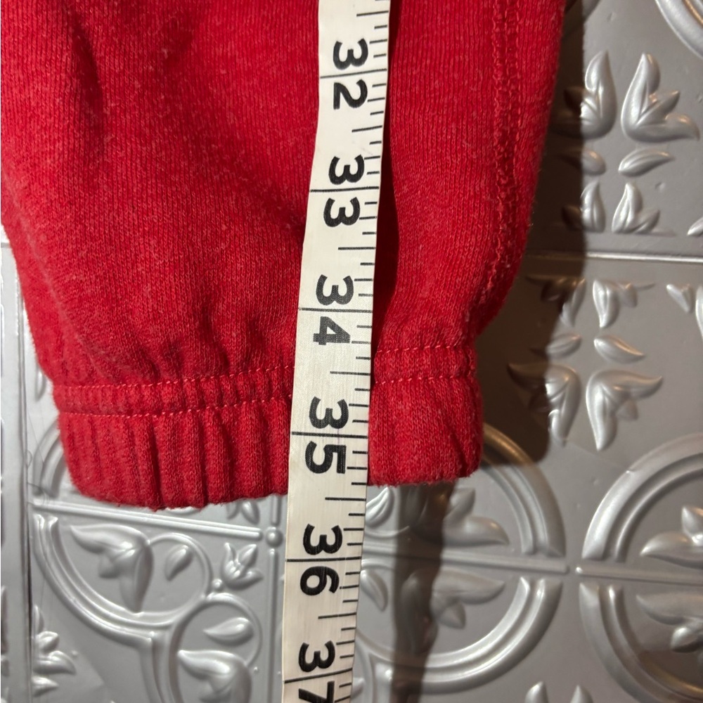 Vintage Y2K bright red champagne gold monogram Aeropostale joggers sweatpants - Picture 7 of 7